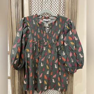 Michelle McDowell XXL Multi animal-pattern blouse